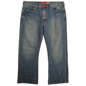 GUESS Jeans Size 36 x 30 Wide Leg Relaxed Dark Blue Denim